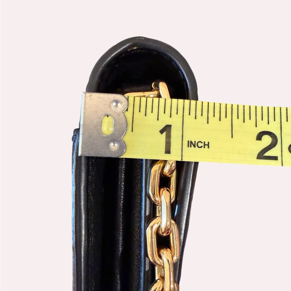 Marc Jacobs Empire City Black Pebbled Leather Crossbody with Gold Chain EUC - Picture 12 of 12